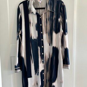 LuLaRoe Ellie Classic Shirt Dress L (EUC)